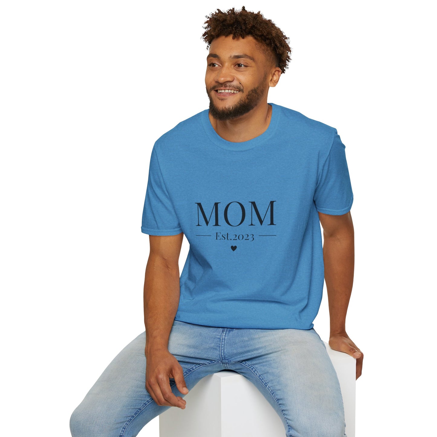 Mom Est. 2023 Unisex T-Shirt - Softstyle Tee for New Moms