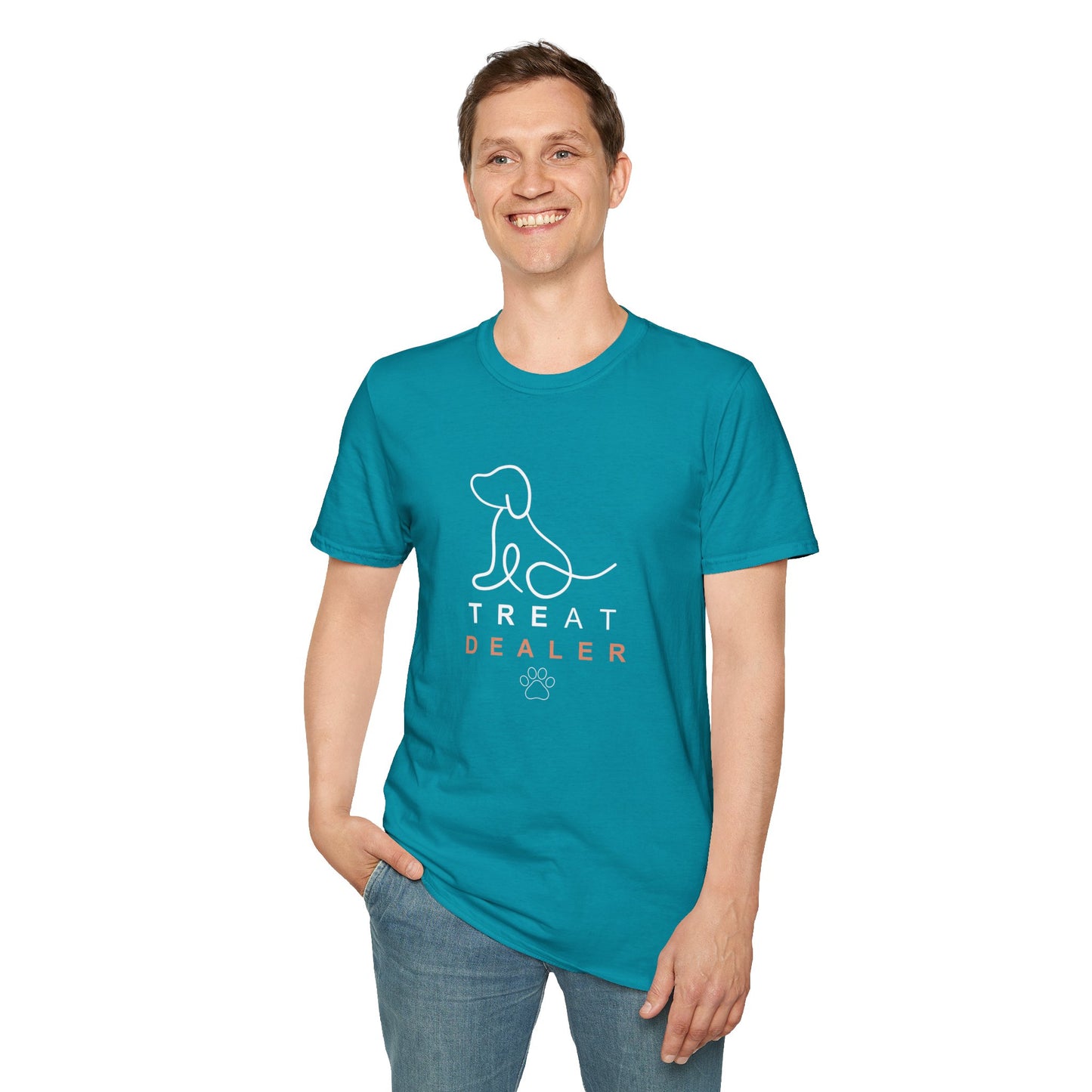 Treat Dealer Dog Lover's Unisex T-Shirt - 'Treat Dealer' Design, Pet Owner Gift, Cute Dog Apparel, Animal Lover Shirt, Dog Mom/Dad Tee, Casual Wear