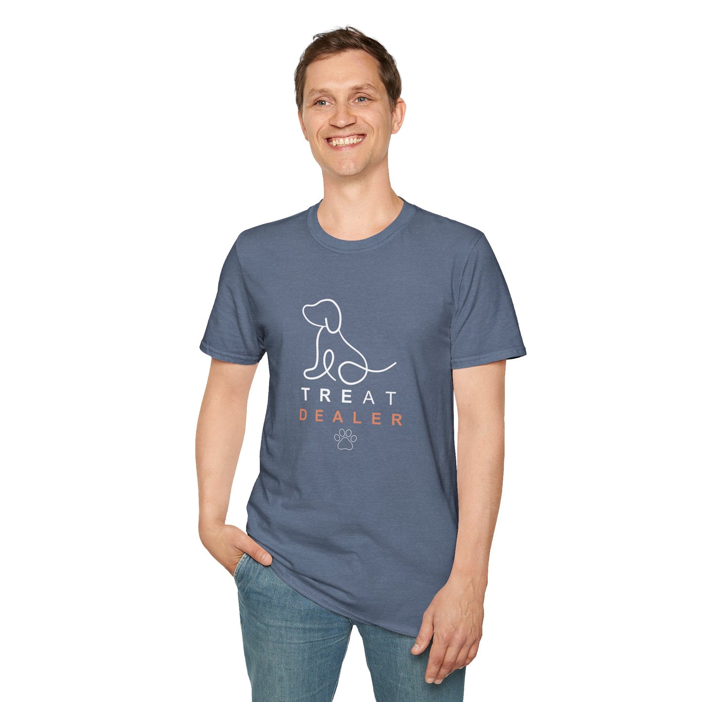 Treat Dealer Dog Lover's Unisex T-Shirt - 'Treat Dealer' Design, Pet Owner Gift, Cute Dog Apparel, Animal Lover Shirt, Dog Mom/Dad Tee, Casual Wear