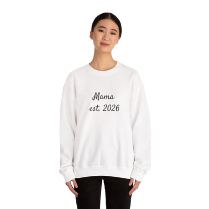 Unisex Mother's day Mama with Child Names Personalize Embroider Heavy Blend™ Crewneck Sweatshirt