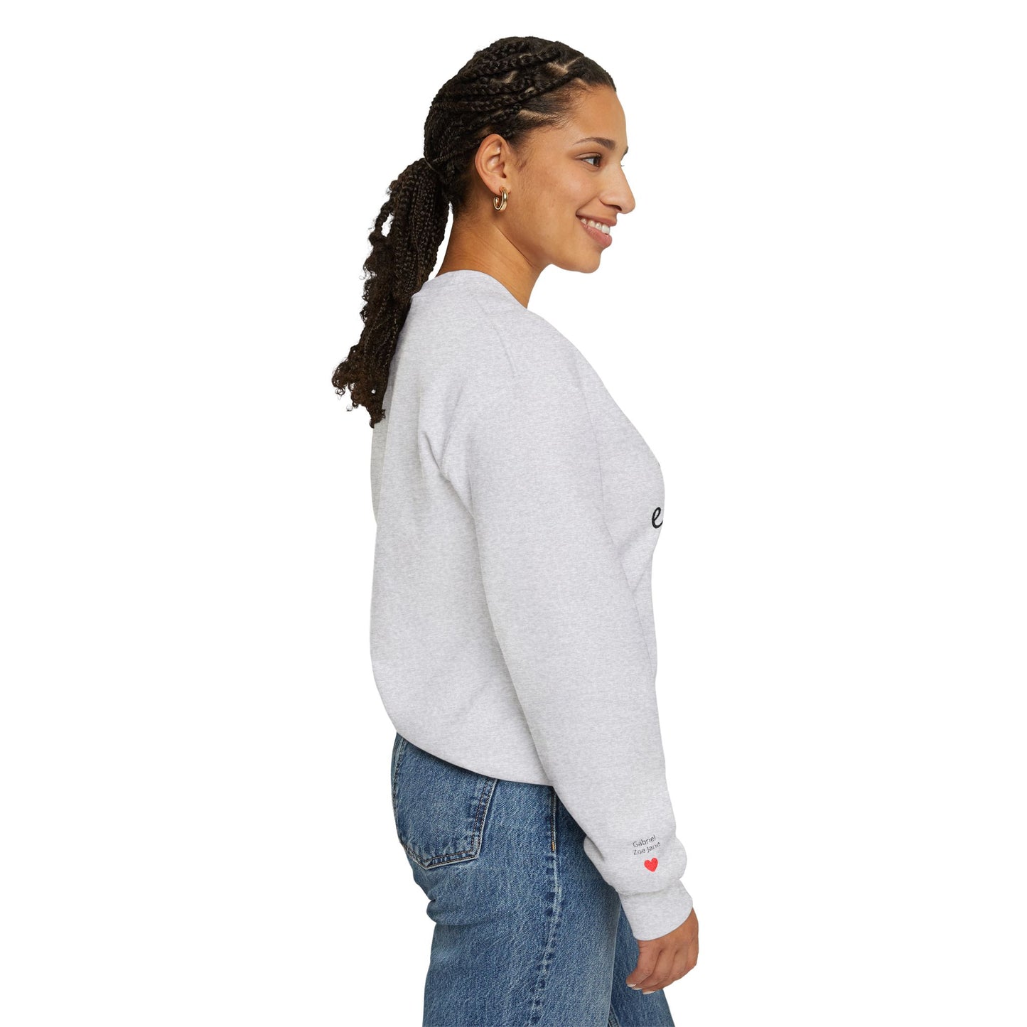 Unisex Mother's day Mama with Child Names Personalize Embroider Heavy Blend™ Crewneck Sweatshirt