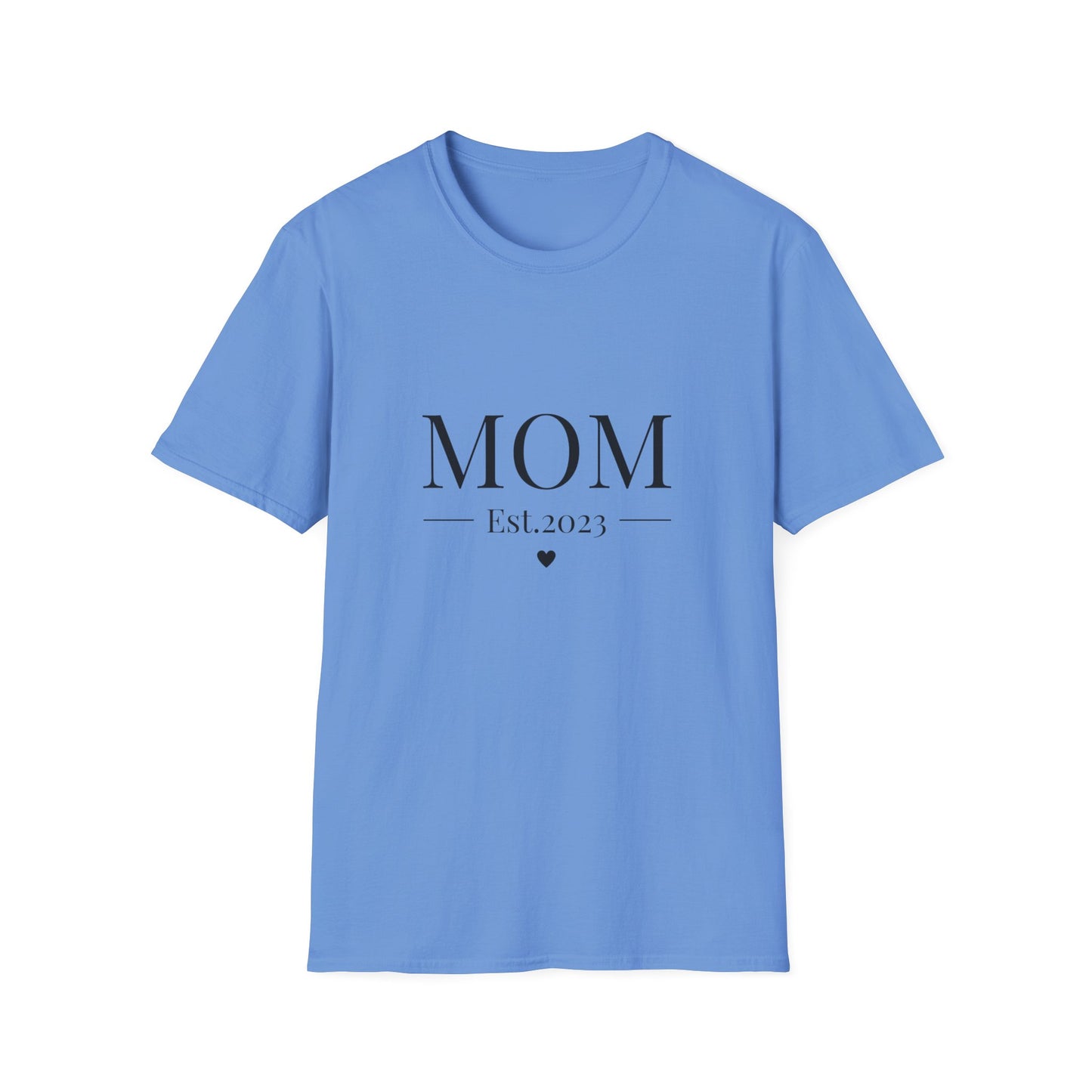 Mom Est. 2023 Unisex T-Shirt - Softstyle Tee for New Moms