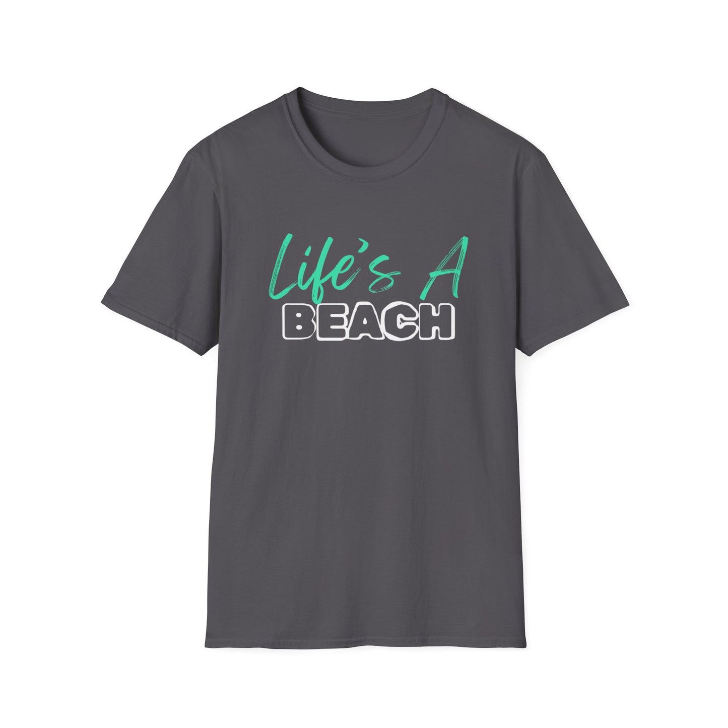 Life's A Beach Unisex Softstyle T-Shirt, Summer Vacation Tee, Beach Party Shirt, Casual Wear, Gift for Beach Lovers