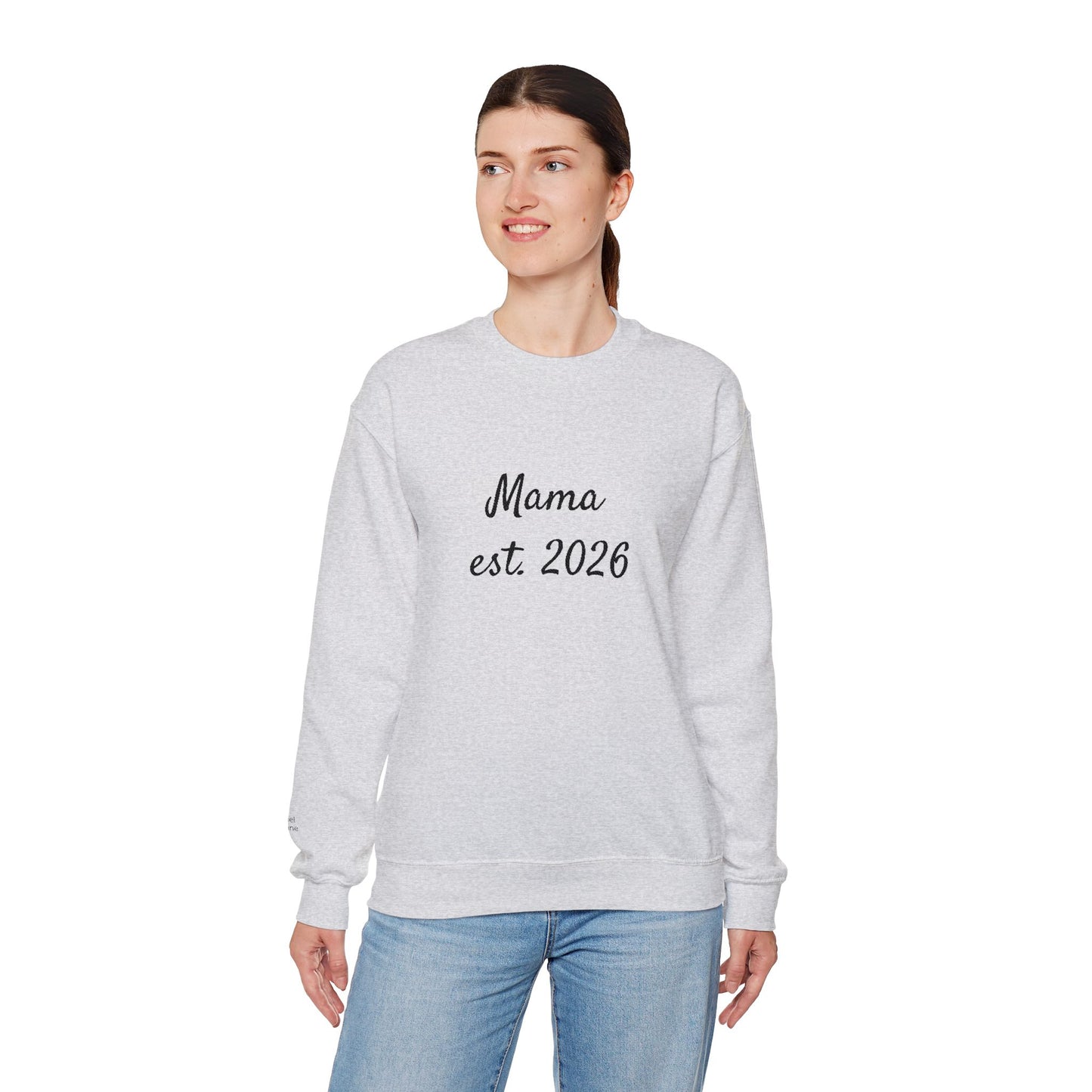 Unisex Mother's day Mama with Child Names Personalize Embroider Heavy Blend™ Crewneck Sweatshirt