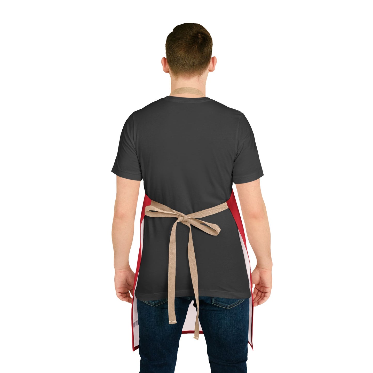 Dog Mom Apron - Stylish Red Apron with 5-Color Straps for Pet Lovers