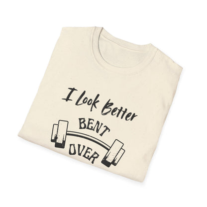 I look better Funny Fitness T-Shirt, Gym Humor Shirt, Weightlifting Gift, Workout Tee, Unisex Softstyle T-Shirt