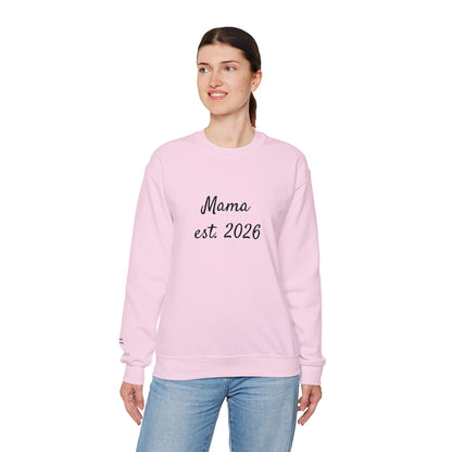 Unisex Mother's day Mama with Child Names Personalize Embroider Heavy Blend™ Crewneck Sweatshirt