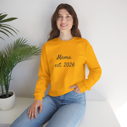 Unisex Mother's day Mama with Child Names Personalize Embroider Heavy Blend™ Crewneck Sweatshirt