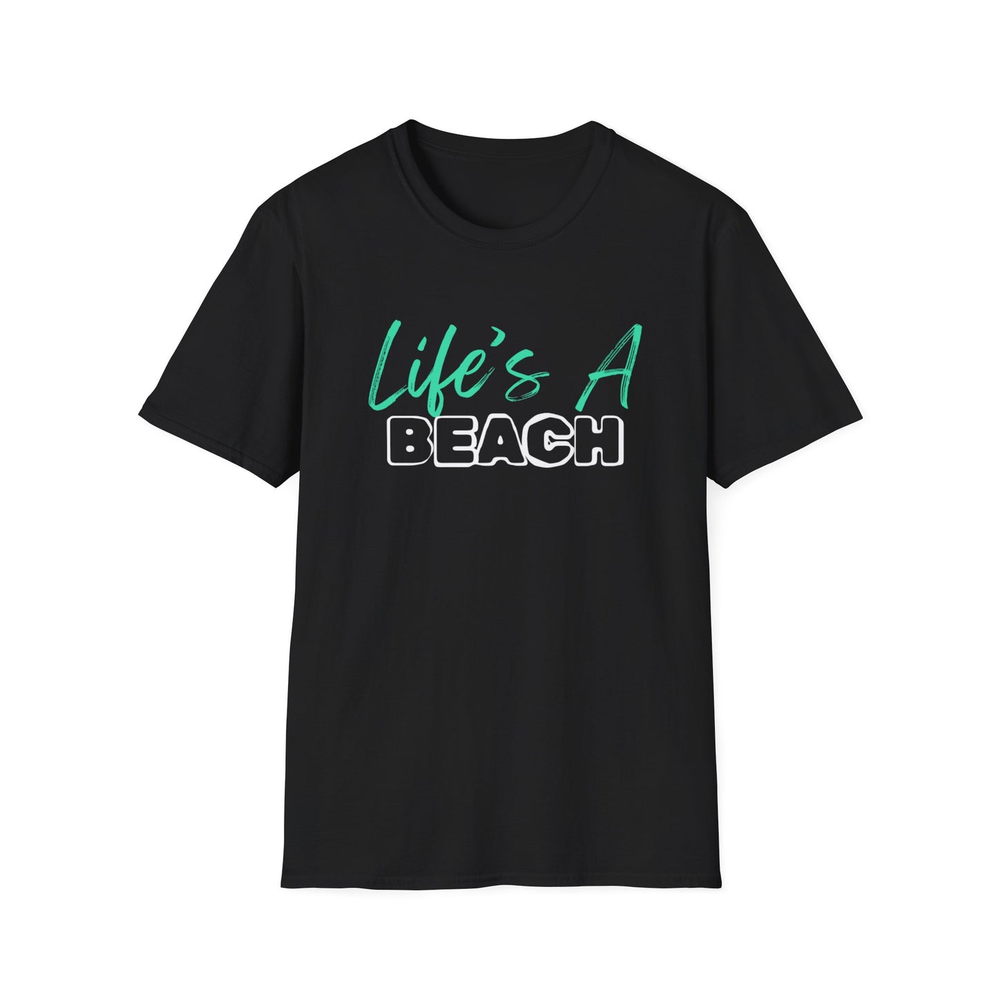 Life's A Beach Unisex Softstyle T-Shirt, Summer Vacation Tee, Beach Party Shirt, Casual Wear, Gift for Beach Lovers