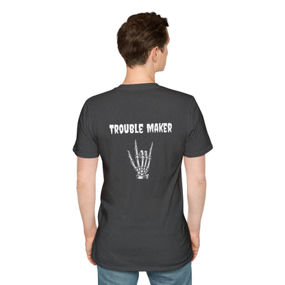 Trouble Maker Skeleton Hands Unisex Softstyle T-Shirt | Graphic Tee for Music Lovers, Gift for Concert Goers, Casual Wear, Halloween Top, [...]