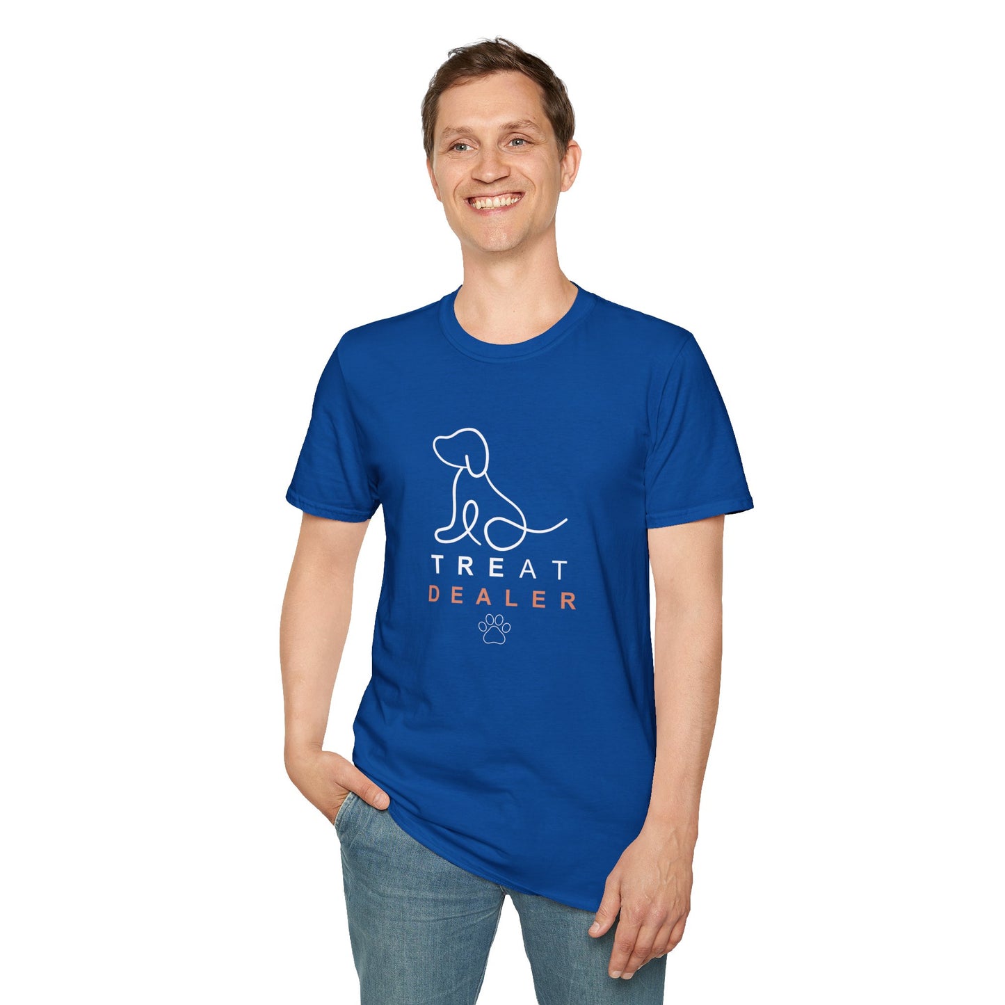 Treat Dealer Dog Lover's Unisex T-Shirt - 'Treat Dealer' Design, Pet Owner Gift, Cute Dog Apparel, Animal Lover Shirt, Dog Mom/Dad Tee, Casual Wear