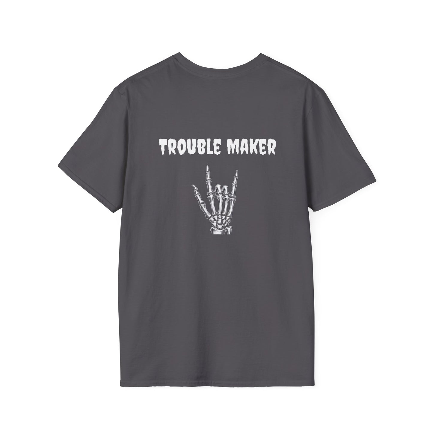 Trouble Maker Skeleton Hands Unisex Softstyle T-Shirt | Graphic Tee for Music Lovers, Gift for Concert Goers, Casual Wear, Halloween Top, [...]
