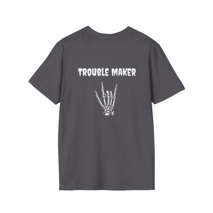 Trouble Maker Skeleton Hands Unisex Softstyle T-Shirt | Graphic Tee for Music Lovers, Gift for Concert Goers, Casual Wear, Halloween Top, [...]