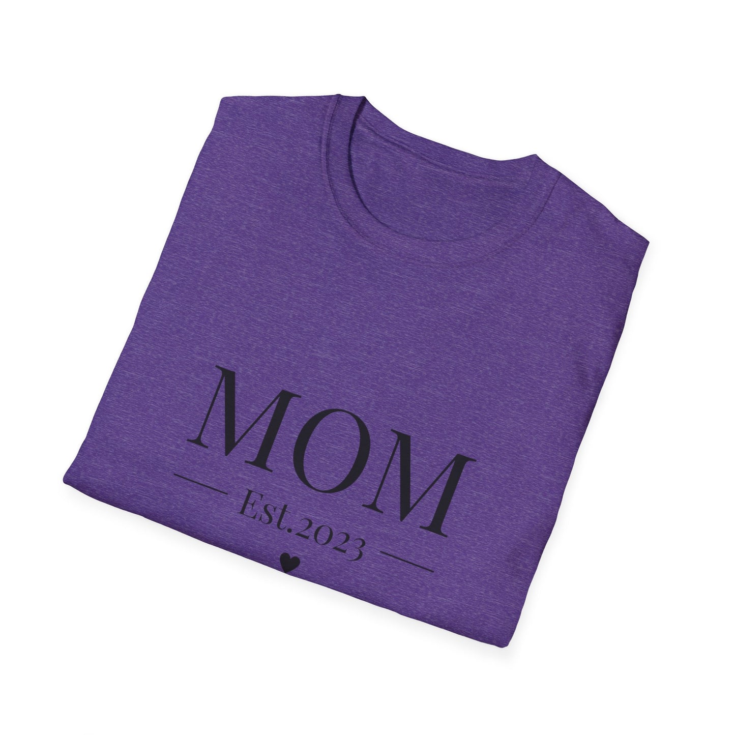 Mom Est. 2023 Unisex T-Shirt - Softstyle Tee for New Moms