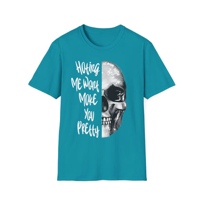 Hating Me Wont Make you Pretty Skull Graphic Unisex T-Shirt | Edgy Casual Wear, Halloween Costume, Alternative Fashion, Gifts for Him, Gifts for Her