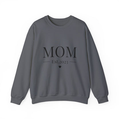 Mom Est. 2023 Crewneck Sweatshirt - Perfect Gift for New Moms