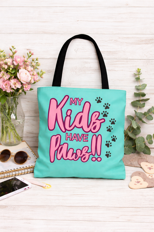 Tote Bag 13x13 My Kids Have Paws Mother