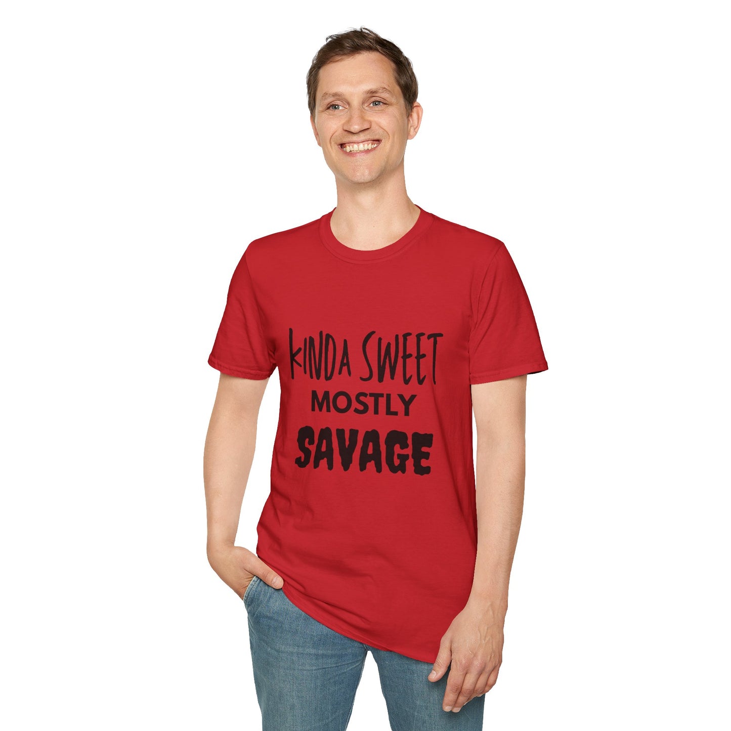 Kinda Sweet Mostly Savage Unisex T-Shirt, Funny Tee, Gift for Her, Casual Outfit, Birthday Gift, Everyday Wear