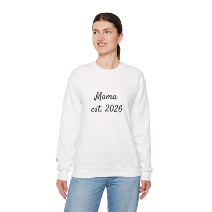 Unisex Mother's day Mama with Child Names Personalize Embroider Heavy Blend™ Crewneck Sweatshirt