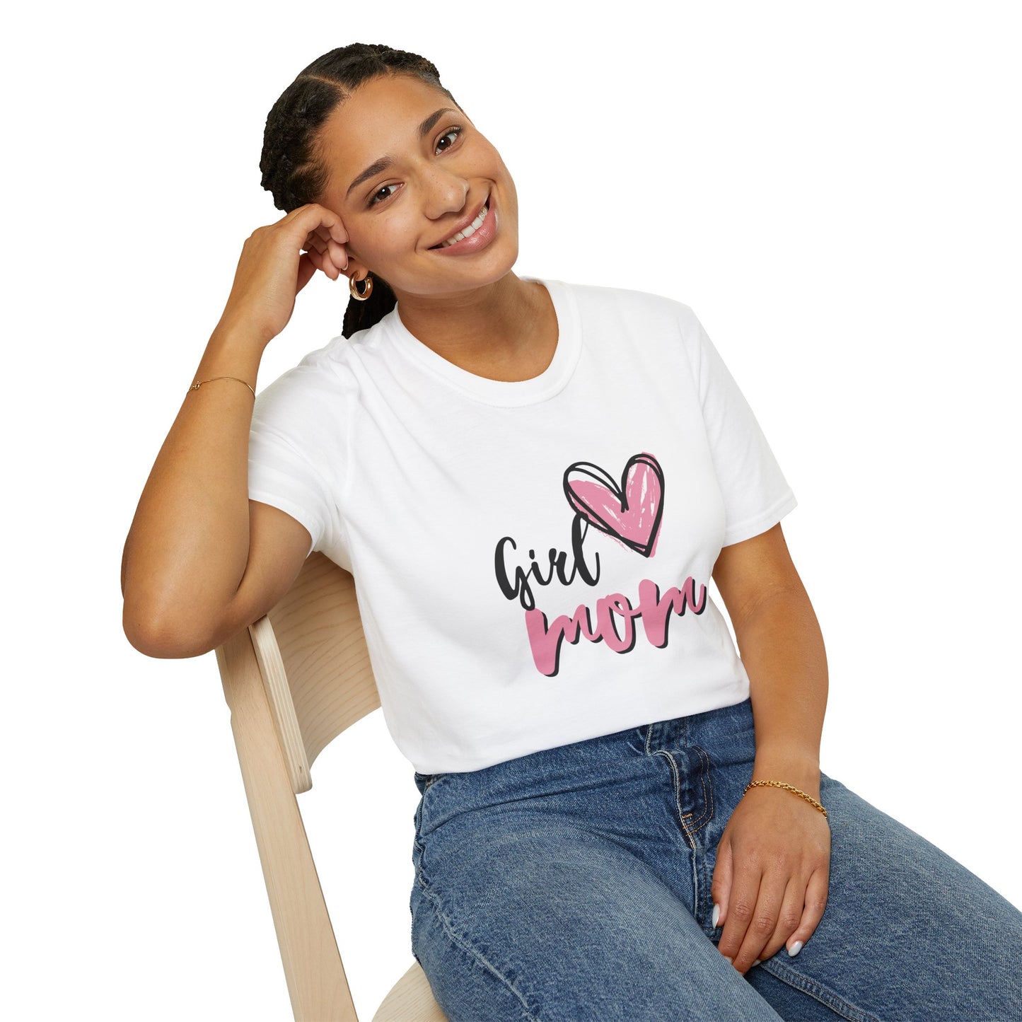 Girl Love Mom T-Shirt | Unisex Softstyle Tee for Mother's Day