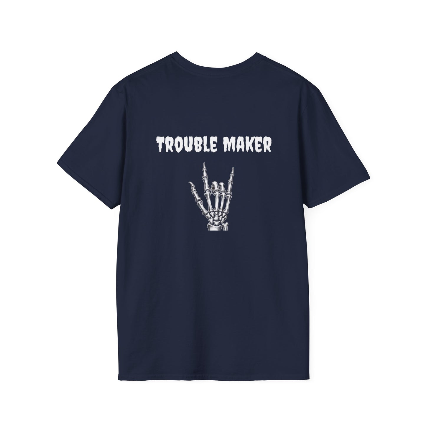 Trouble Maker Skeleton Hands Unisex Softstyle T-Shirt | Graphic Tee for Music Lovers, Gift for Concert Goers, Casual Wear, Halloween Top, [...]