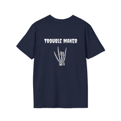 Trouble Maker Skeleton Hands Unisex Softstyle T-Shirt | Graphic Tee for Music Lovers, Gift for Concert Goers, Casual Wear, Halloween Top, [...]