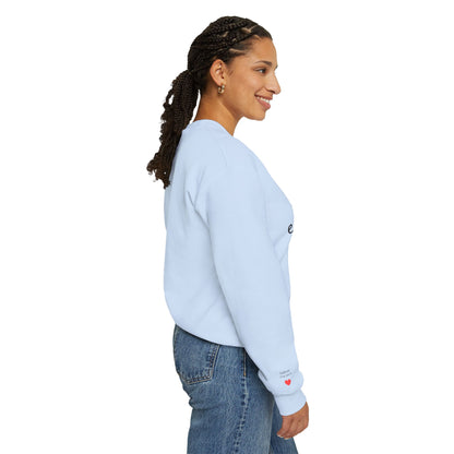 Unisex Mother's day Mama with Child Names Personalize Embroider Heavy Blend™ Crewneck Sweatshirt