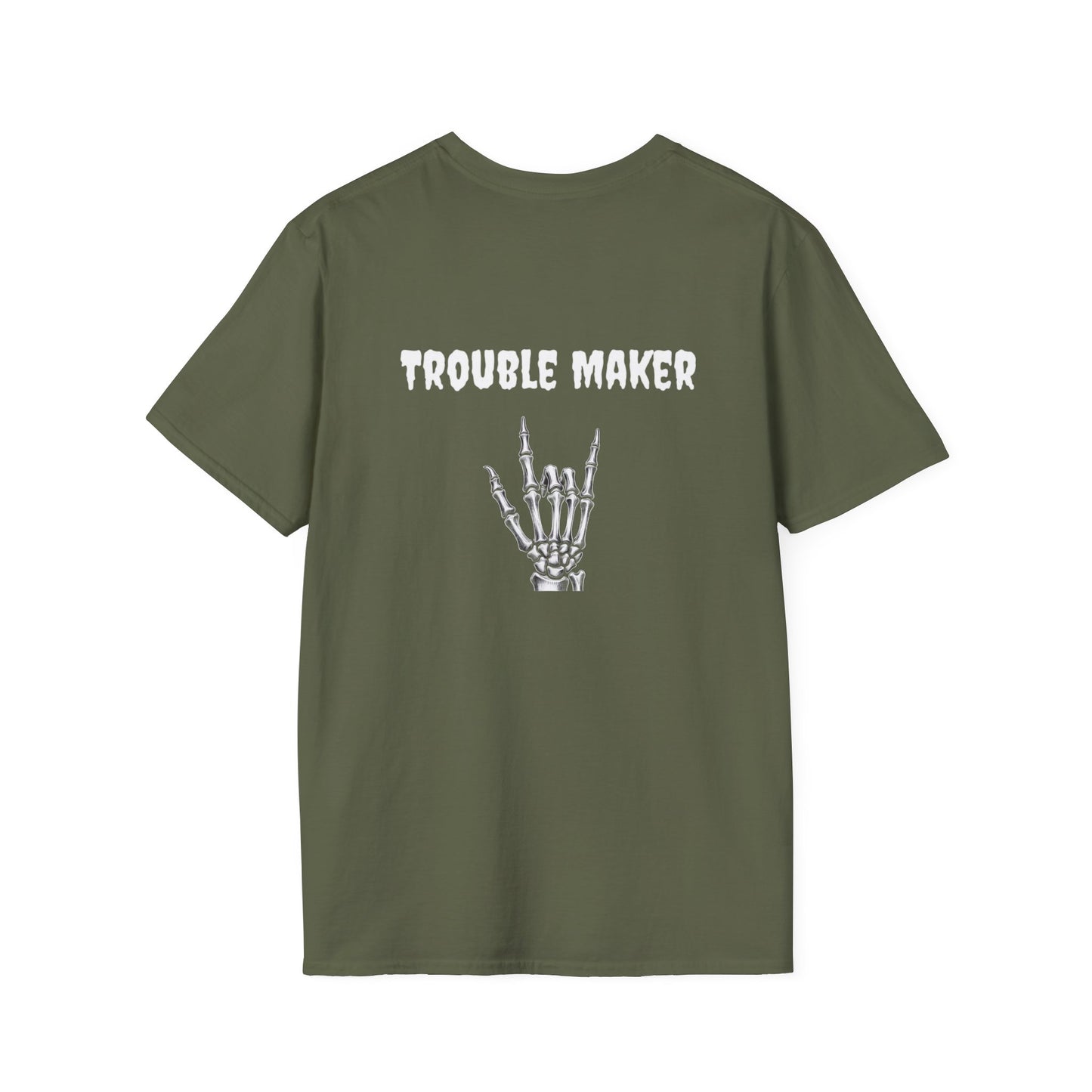 Trouble Maker Skeleton Hands Unisex Softstyle T-Shirt | Graphic Tee for Music Lovers, Gift for Concert Goers, Casual Wear, Halloween Top, [...]