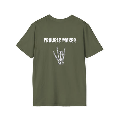 Trouble Maker Skeleton Hands Unisex Softstyle T-Shirt | Graphic Tee for Music Lovers, Gift for Concert Goers, Casual Wear, Halloween Top, [...]