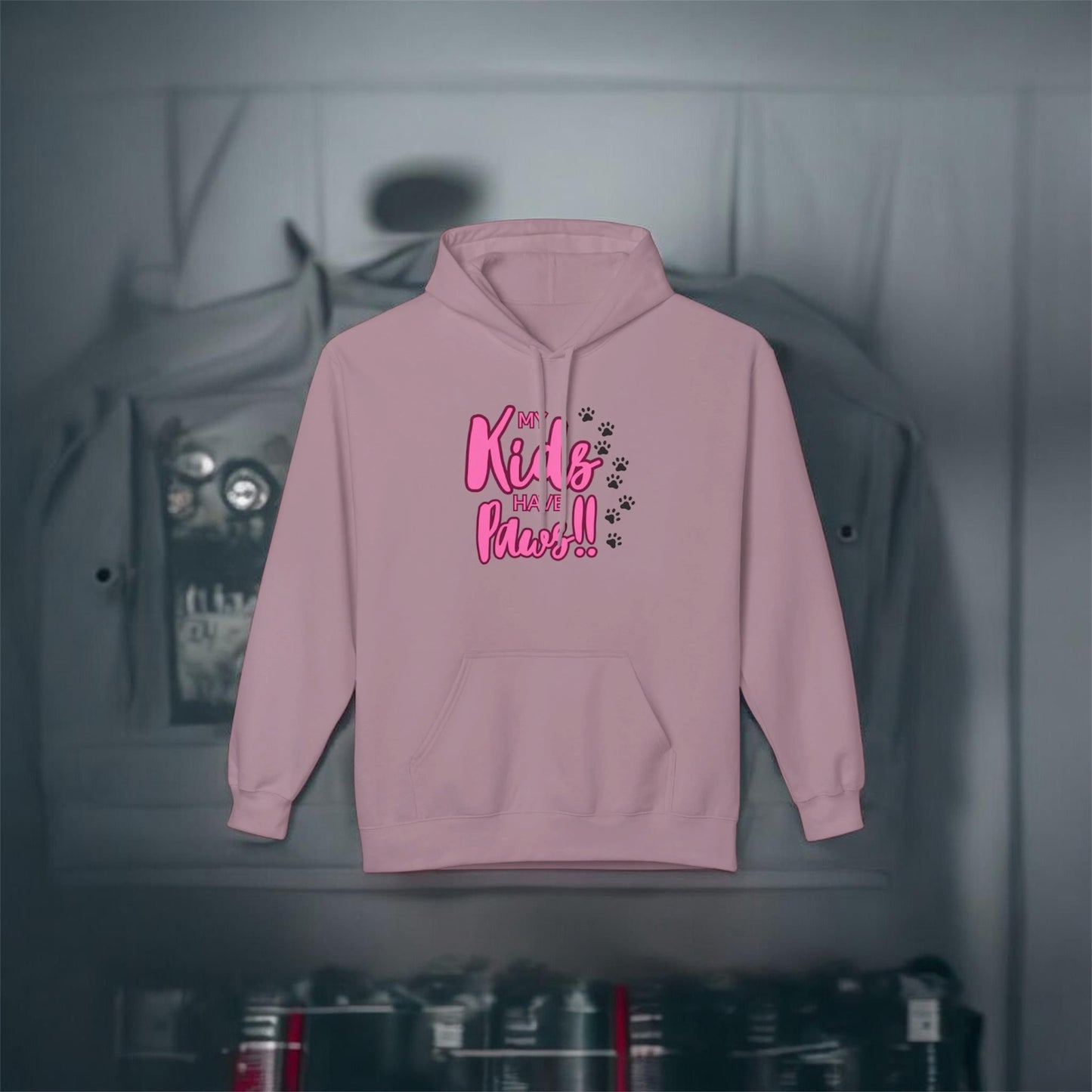Unisex Midweight Softstyle Fleece Hoodie My Kids have Paws