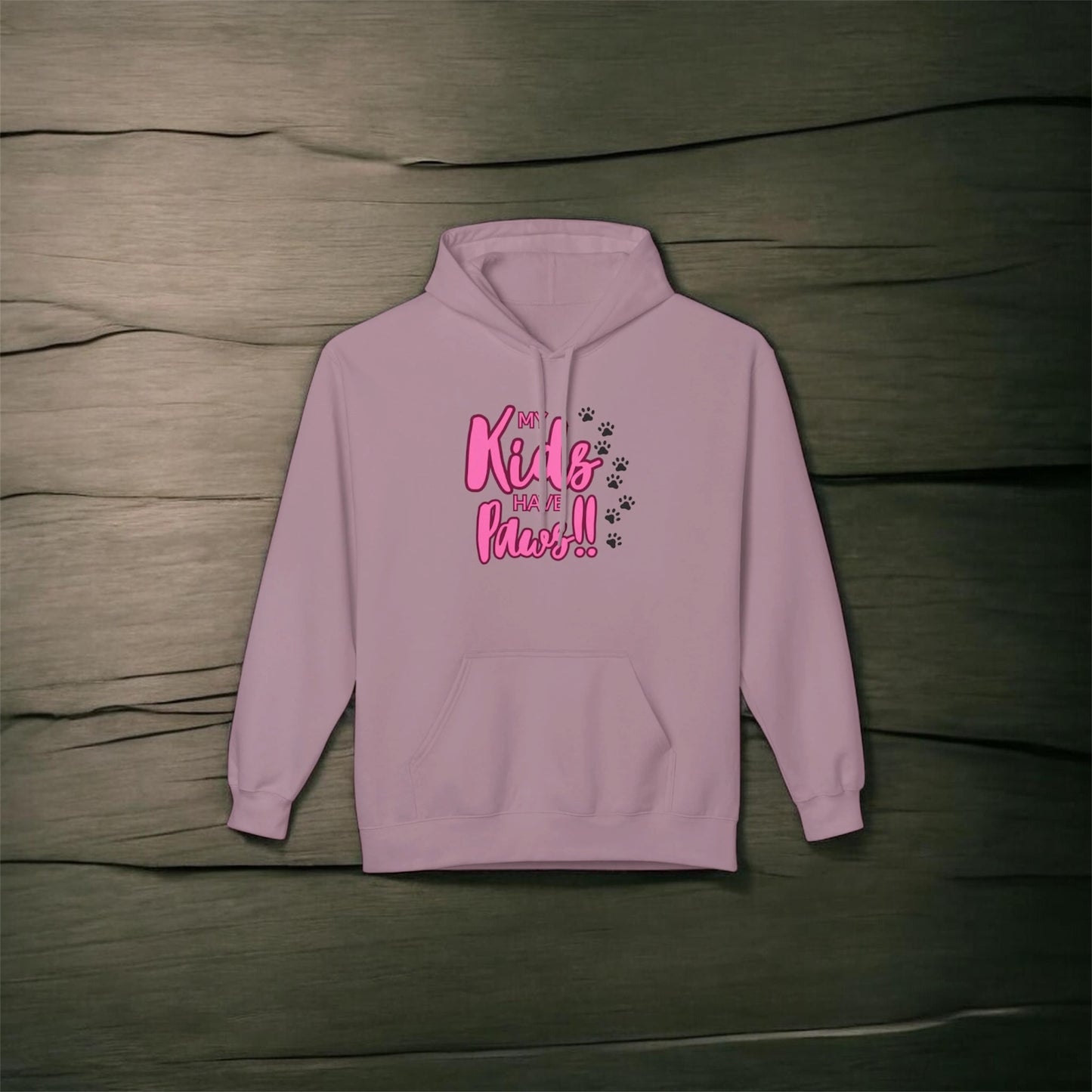 Unisex Midweight Softstyle Fleece Hoodie My Kids have Paws